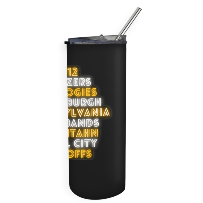 Pittsburgh 412 Jagoffs Yinzers Steel City Funny Retro Skinny Tumbler | Artistshot