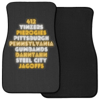 Pittsburgh 412 Jagoffs Yinzers Steel City Funny Retro Front Car Mat | Artistshot