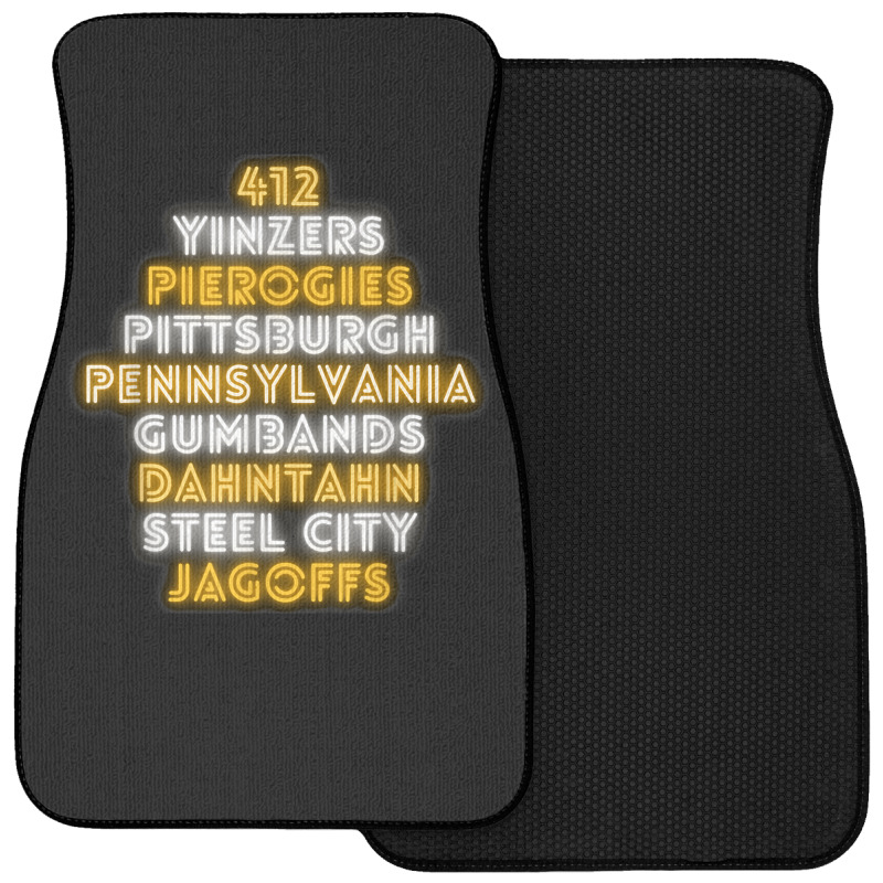 Pittsburgh 412 Jagoffs Yinzers Steel City Funny Retro Front Car Mat | Artistshot