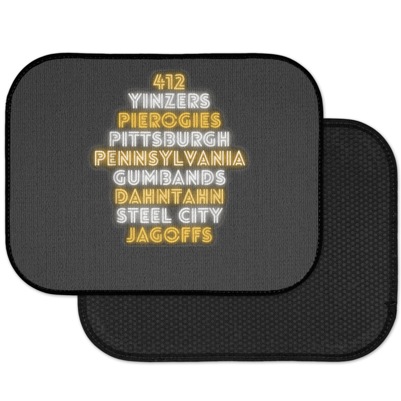 Pittsburgh 412 Jagoffs Yinzers Steel City Funny Retro Rear Car Mat | Artistshot