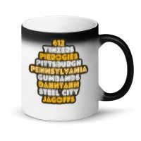 Pittsburgh 412 Jagoffs Yinzers Steel City Funny Retro Magic Mug | Artistshot