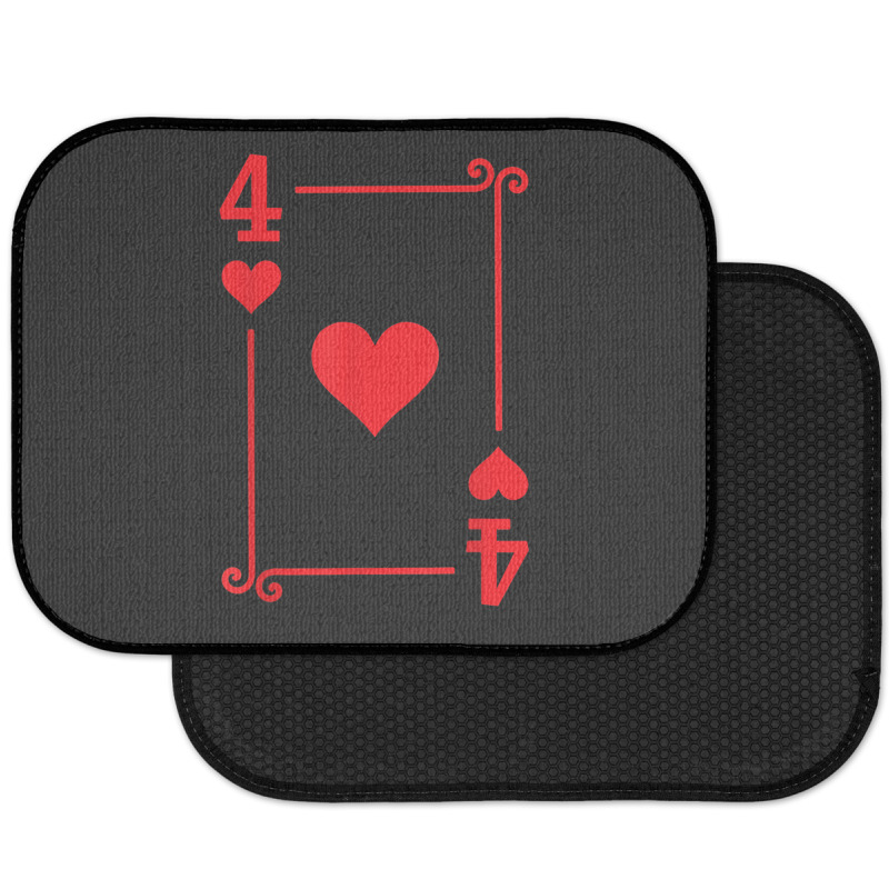 Playing Cards Matching Hearts Card Suits Four Card Rear Car Mat | Artistshot