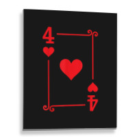 Playing Cards Matching Hearts Card Suits Four Card Metal Print Vertical | Artistshot