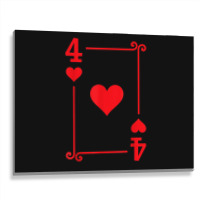 Playing Cards Matching Hearts Card Suits Four Card Metal Print Horizontal | Artistshot