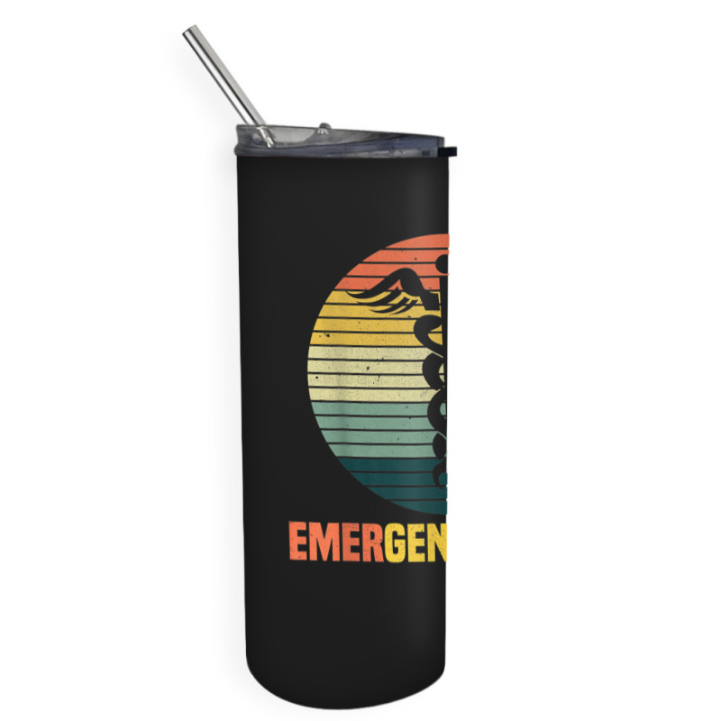 Retro Emergency Room Nurse Er Nursing Skinny Tumbler | Artistshot