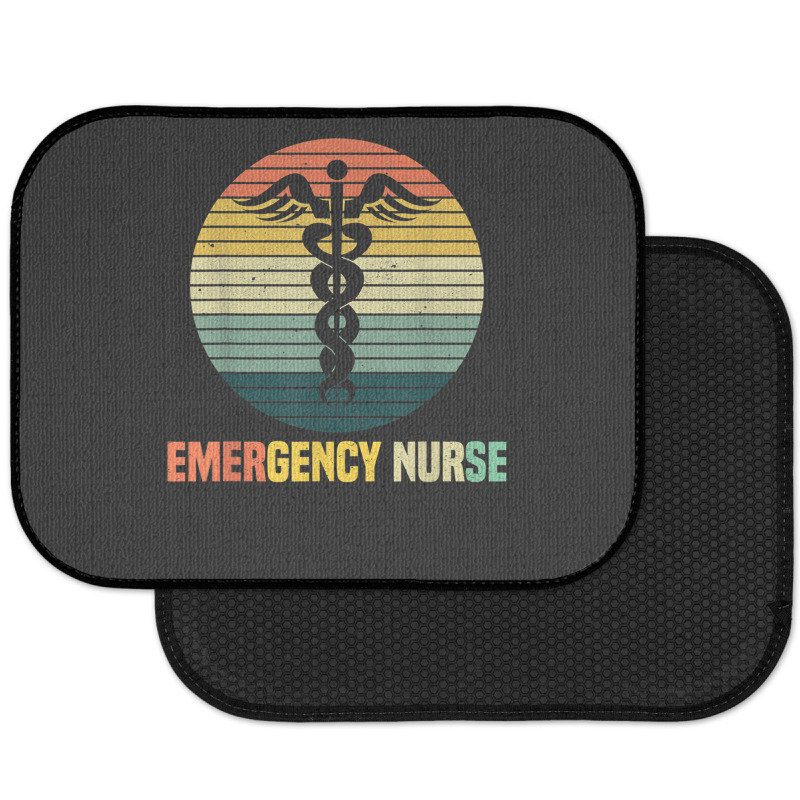 Retro Emergency Room Nurse Er Nursing Rear Car Mat | Artistshot