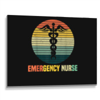 Retro Emergency Room Nurse Er Nursing Metal Print Horizontal | Artistshot