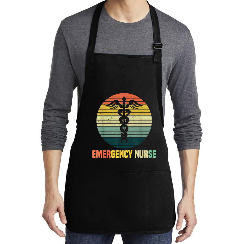 Retro Emergency Room Nurse Er Nursing Medium-length Apron | Artistshot