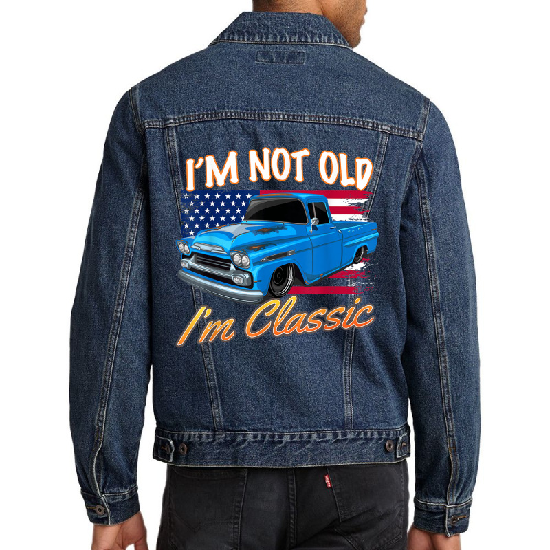 I'm Not Old I'm Classic Flag Funny Car Men's Women's Men Denim Jacket | Artistshot