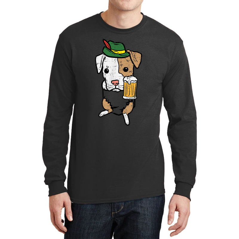 Pocket German Pitbull Oktoberfest Bavarian Pittie Dog Pit Long Sleeve Shirts | Artistshot