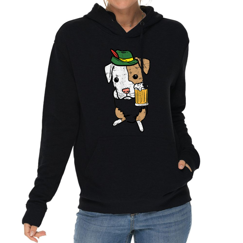 Pocket German Pitbull Oktoberfest Bavarian Pittie Dog Pit Lightweight Hoodie | Artistshot