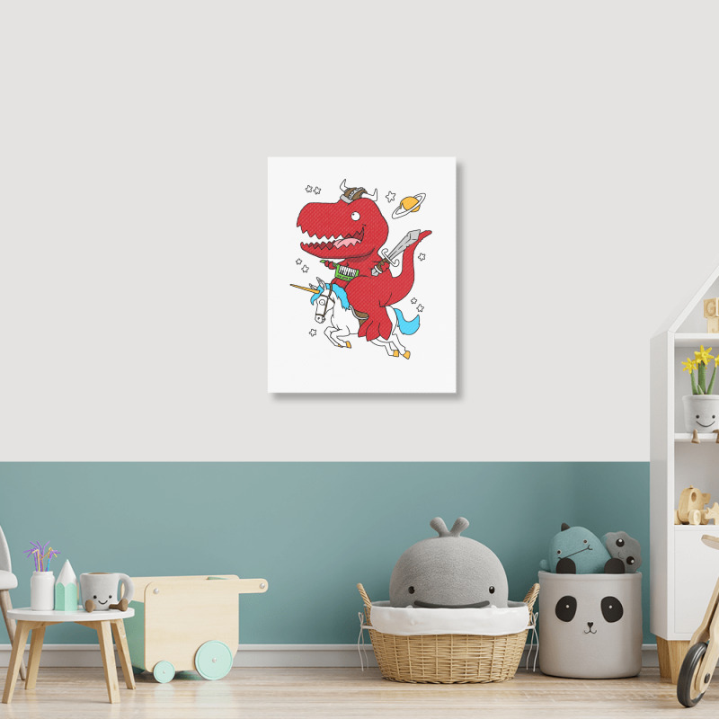 Dino Fantasy Portrait Canvas Print | Artistshot