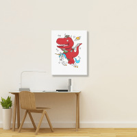 Dino Fantasy Portrait Canvas Print | Artistshot