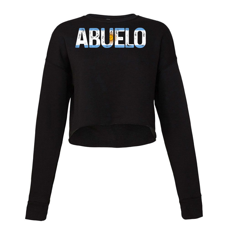 Mens Abuelo Argentinian Flag Argentina Argentine Fathers Day Cropped Sweater | Artistshot