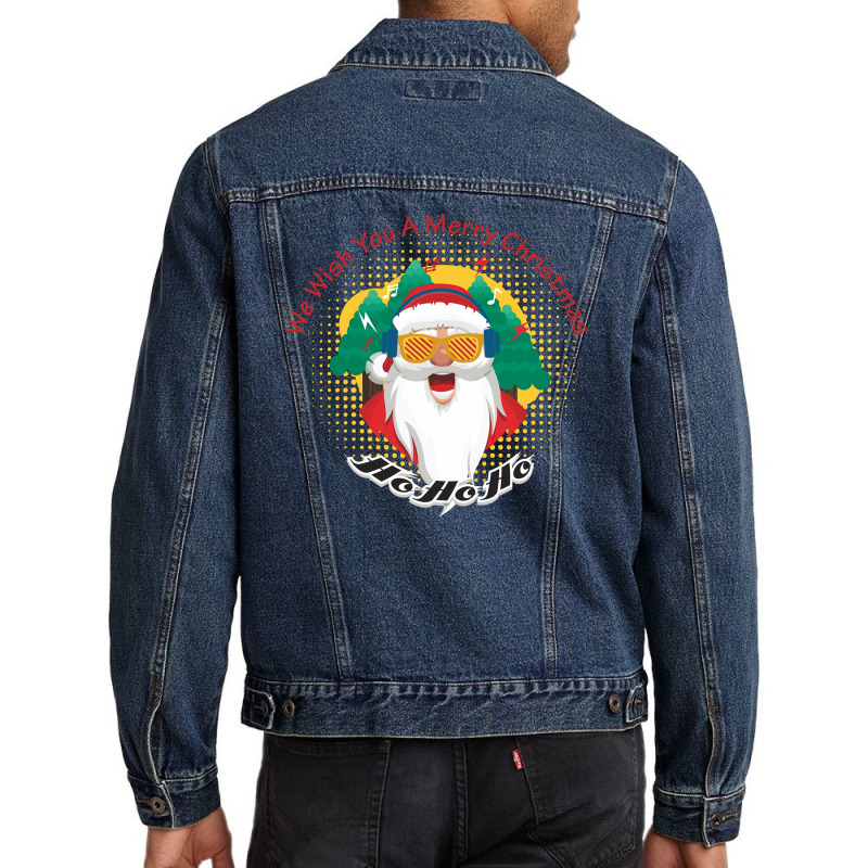 We Wish You A Merry Christmas Men Denim Jacket by heroeart | Artistshot