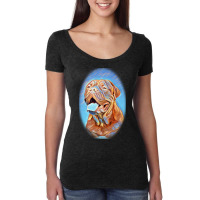 Studio Portrait Of Bordeaux D Background Women's Triblend Scoop T-shirt | Artistshot