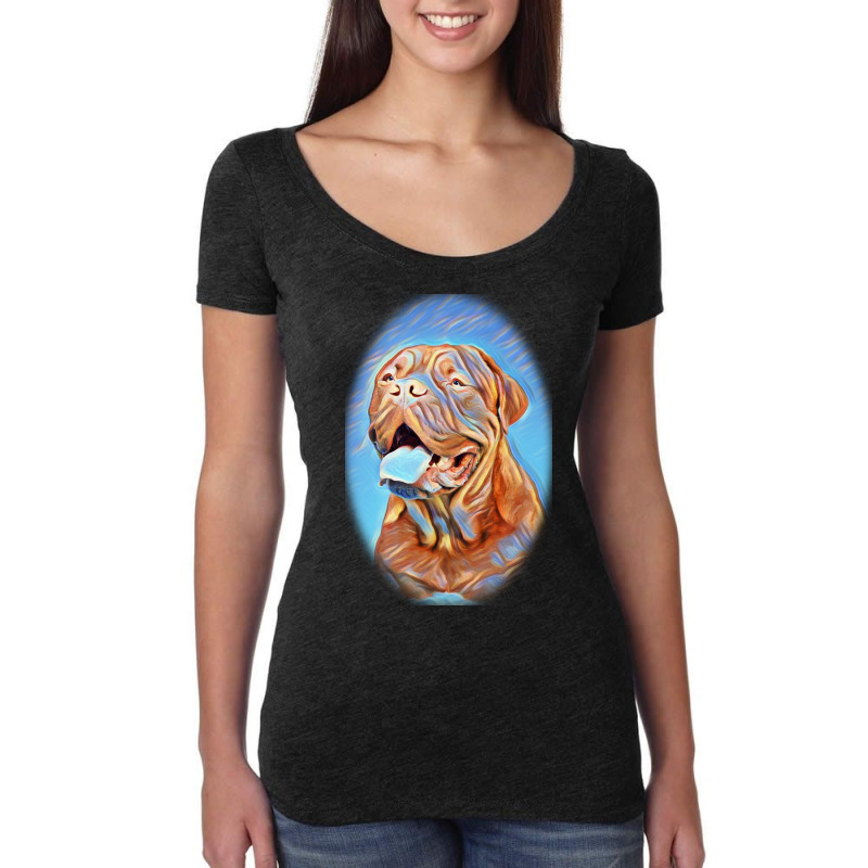 Studio Portrait Of Bordeaux D Background Women's Triblend Scoop T-shirt by Kemnabi | Artistshot