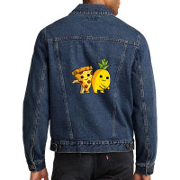 Pizza Hawaii Couple - Pineapple And Pizza Lover Men Denim Jacket | Artistshot