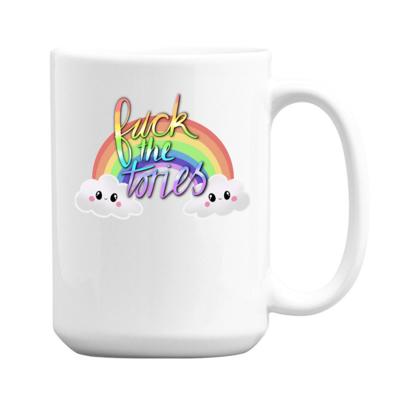 Fuck The Tories - Rainbow 15 Oz Coffee Mug | Artistshot