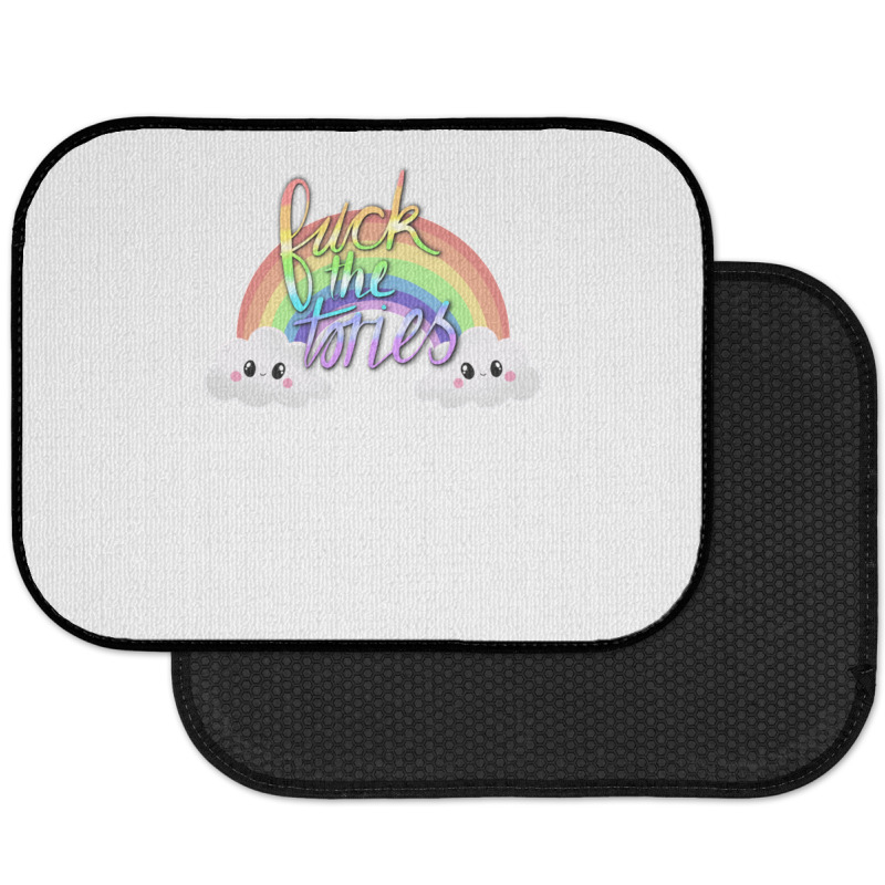 Fuck The Tories - Rainbow Rear Car Mat | Artistshot