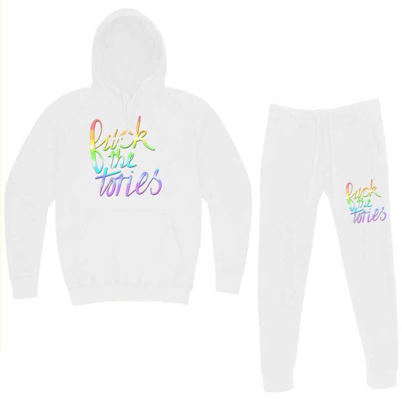 Fuck The Tories - Text Hoodie & Jogger Set | Artistshot