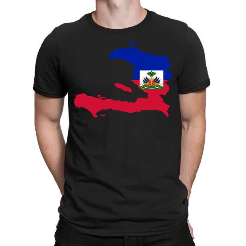 Flag Map Of Haiti T-shirt | Artistshot