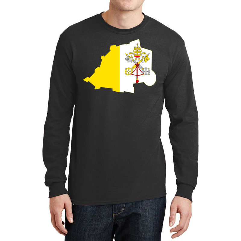 Flag Map Of Holy See Long Sleeve Shirts | Artistshot