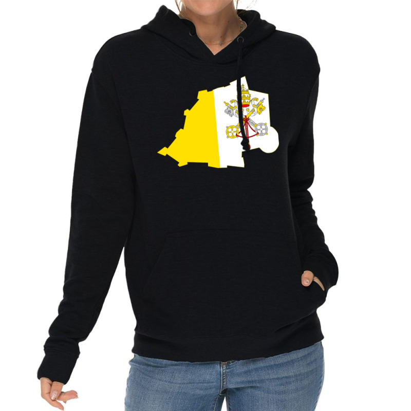 Flag Map Of Holy See Lightweight Hoodie | Artistshot