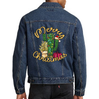 Cactus Christmas Vacation Men Denim Jacket | Artistshot