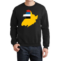 Flag Map Of Manchukuo Crewneck Sweatshirt | Artistshot