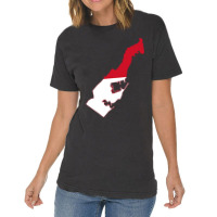 Flag Map Of Monaco Vintage T-shirt | Artistshot