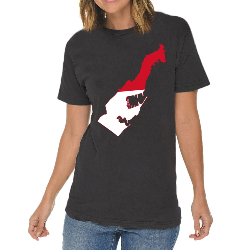 Flag Map Of Monaco Vintage T-shirt | Artistshot