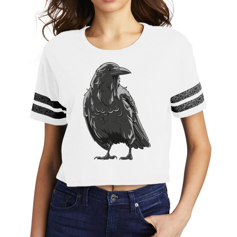 Crow Illustration Scorecard Crop Tee by NOAHOGLESBY | Artistshot