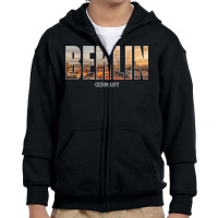 Berlin State Germany Vacation Berlin City Vintage Effect T Shirt Youth Zipper Hoodie | Artistshot