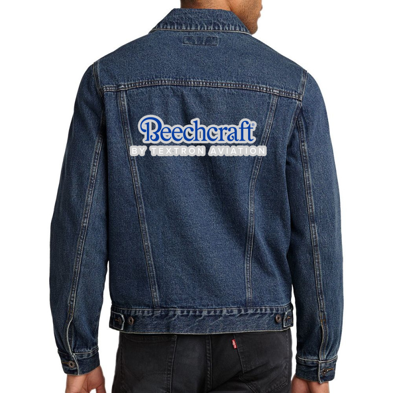 Beechcraft Aircraft Aviation Men Denim Jacket by yusufnaufal981 | Artistshot