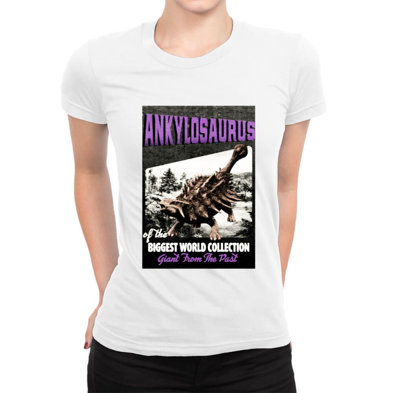 Ankylosaurus Retro Art Ladies Fitted T-Shirt by Mr.Unyil | Artistshot