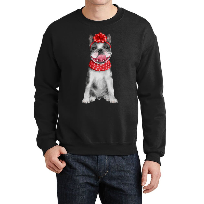 Bulldog Pitbull Bulldog Christmas Pajama Design Christmas Dog Santa Crewneck Sweatshirt by Evelyn D Adkins | Artistshot