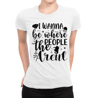 I Wanna Be Where The People Aren't Sea Ocean Mermaid T Shirt Ladies Fitted T-shirt | Artistshot