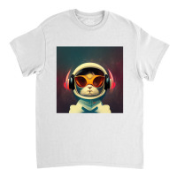 Kitten Wearing Headphones Music Classic T-shirt | Artistshot