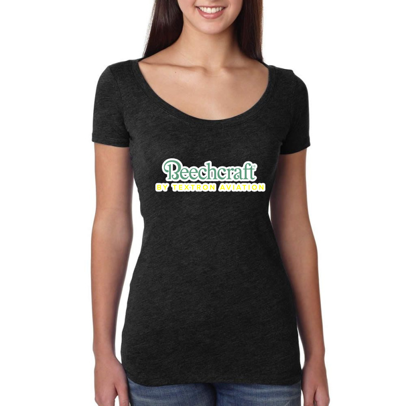 Beechcraft Aircraft Aviation Women's Triblend Scoop T-shirt by yusufnaufal981 | Artistshot