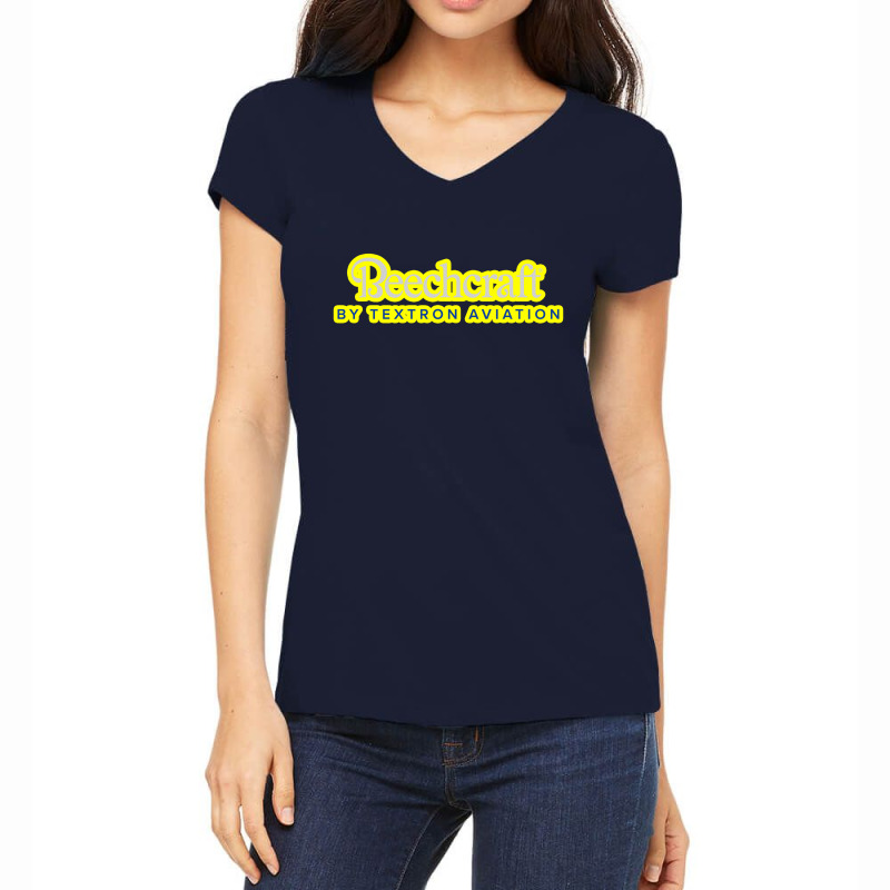 Beechcraft Aircraft Aviation Women's V-Neck T-Shirt by yusufnaufal981 | Artistshot