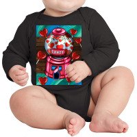 Candy Machine  With Heart Candies  Air Long Sleeve Baby Bodysuit | Artistshot