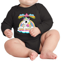 Hail Satan Unicorn Long Sleeve Baby Bodysuit | Artistshot