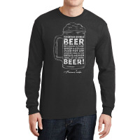 Funny Martin Luther Beer And Sin Quote Distressed Long Sleeve Shirts | Artistshot