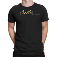 Hiking Mountains Alps Ecg Heartbeat Outdoor Bouldering Hiker T-shirt | Artistshot