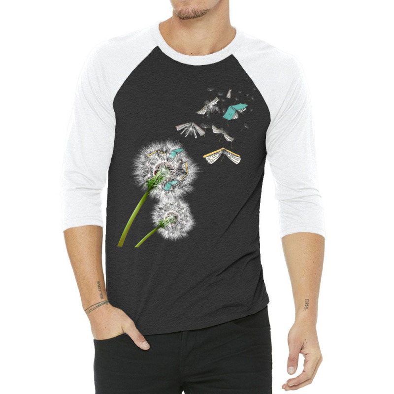 Dandelion Books Reading 3/4 Sleeve Shirt by AaronFosterJr. | Artistshot