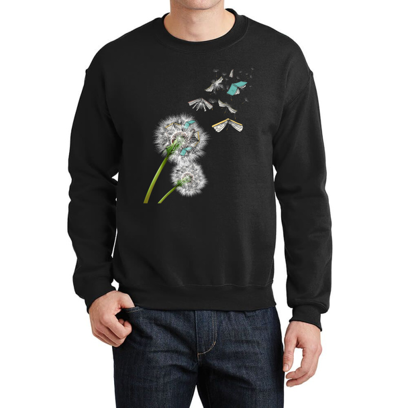 Dandelion Books Reading Crewneck Sweatshirt by AaronFosterJr. | Artistshot