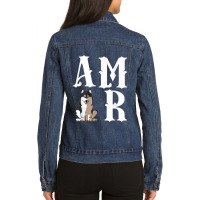 Funny Spanish Love Siberian Husky Dog Mom Ladies Denim Jacket | Artistshot