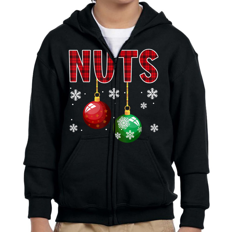 Chest Nuts Matching Chestnuts Funny Christmas Couples Nuts T Shirt Youth Zipper Hoodie | Artistshot