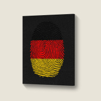 German Fingerprint Germany Flag Deutsche Dna Cute Patriotic Portrait Canvas Print | Artistshot